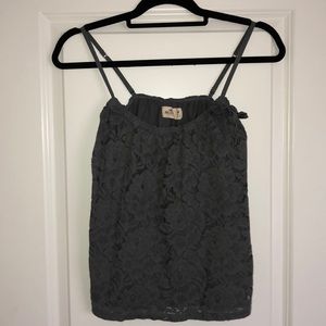 Gray lace Hollister tank top